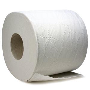 balts tualetes papīrs