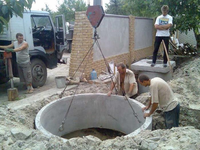betonu gredzenu septisko tvertņu konstrukcija