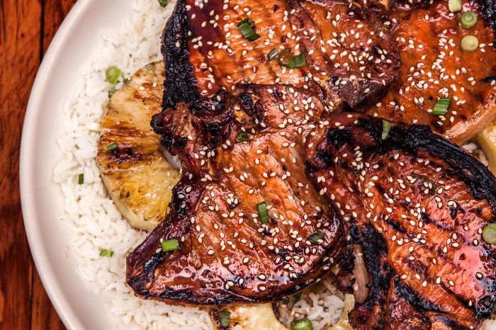 cūkgaļa teriyaki mērcē