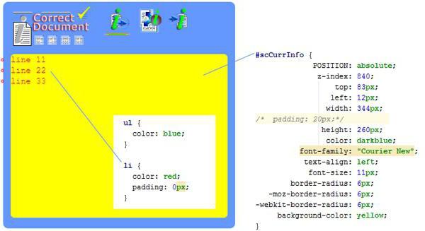 ievilkums CSS augšdaļā blokā