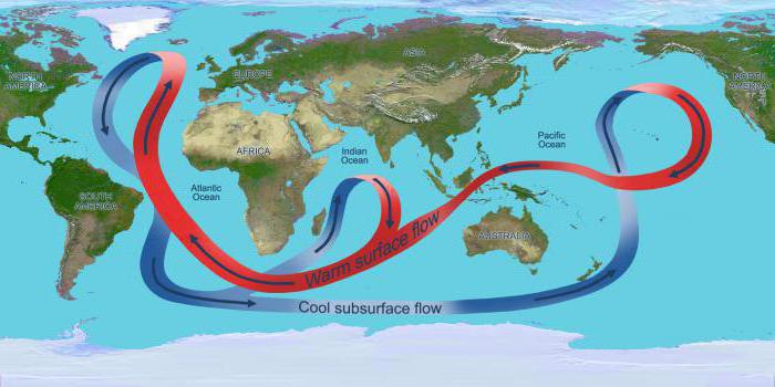 Pasaules okeāna plūsmas. Kas ir auksts un silts? Apraksts un piemēri