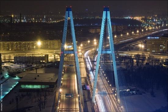 Kantemirovska tilts - Sanktpēterburgas skats
