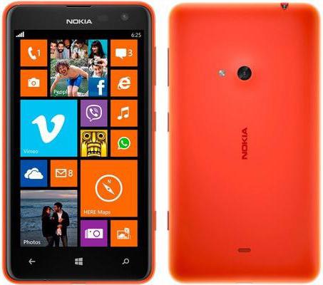 Nokia Lumia 625 viedtālrunis: ierīces specifikācijas, iespējas un funkcijas